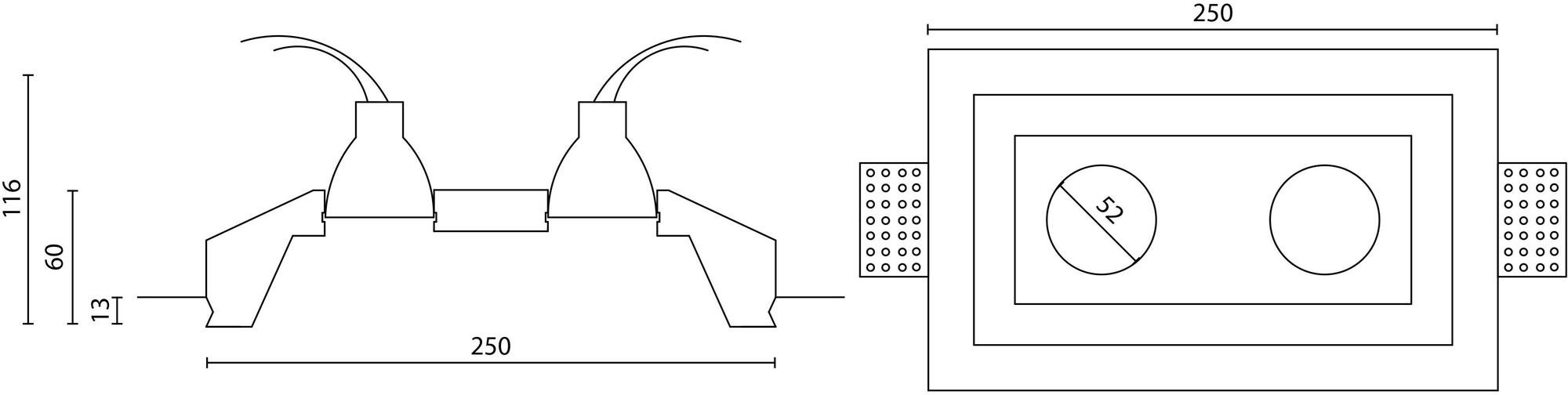 GESSO Встраиваемый в потолок держатель точечного светильника из гипса sun-id-1395415 - Вид №7