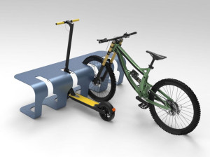 Стальная стойка для велосипедов / скамья