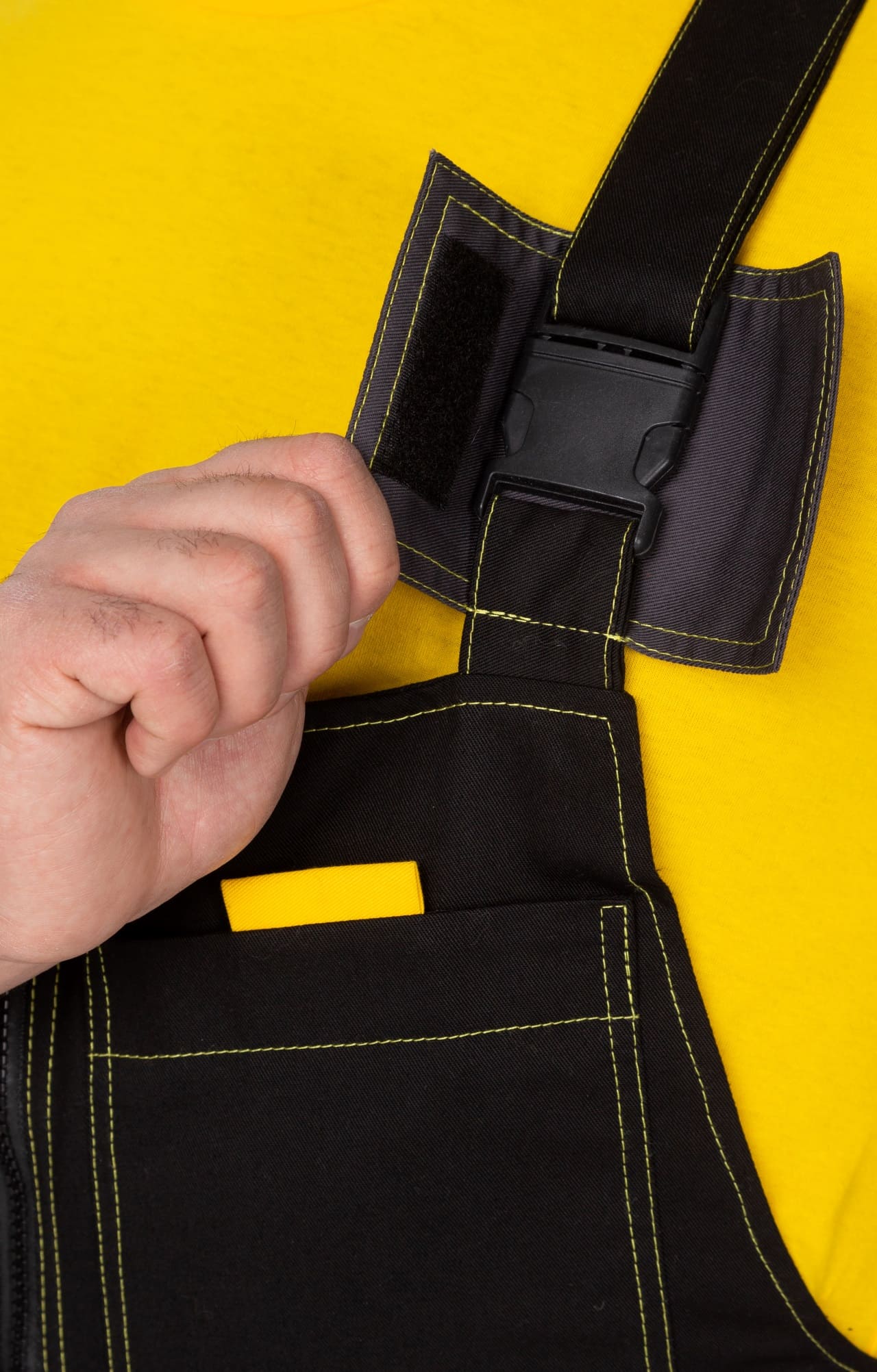 4956833 Костюм "Профессионал-2" черный-графит-желтый GENESIS  Летняя спецодежда  размер 60-62/170-176  - Вид №21