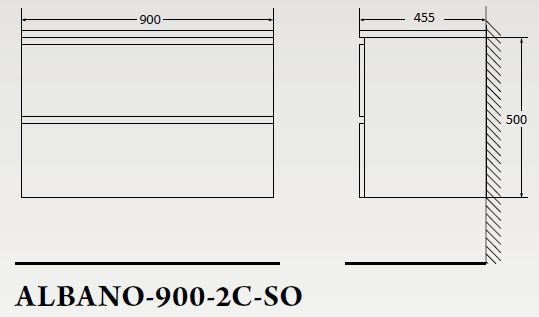 Мебель для ванной BelBagno ALBANO-900-BL ACQUA - Вид №3