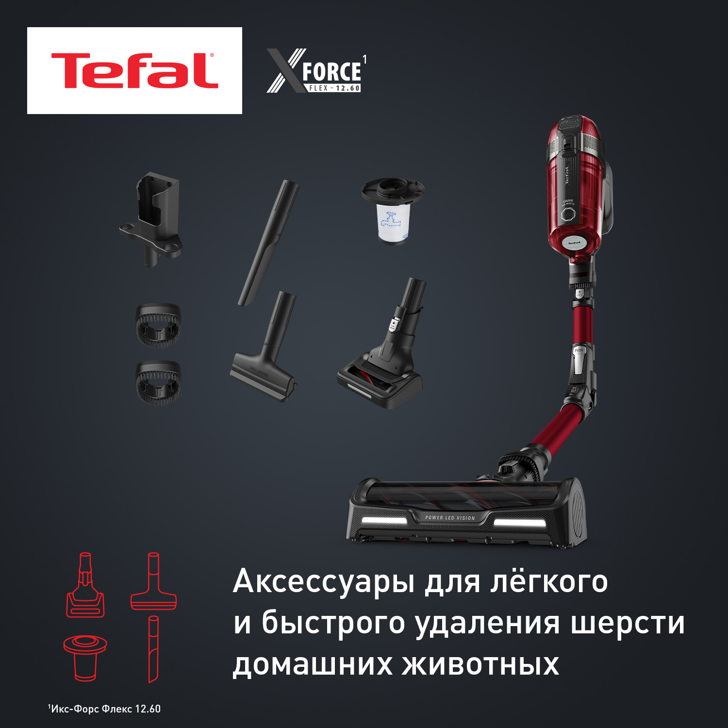 5495460 Пылесос  вертикальный  Tefal Animal Care TY98A9WO  красный STDN-0059553 - Вид №6