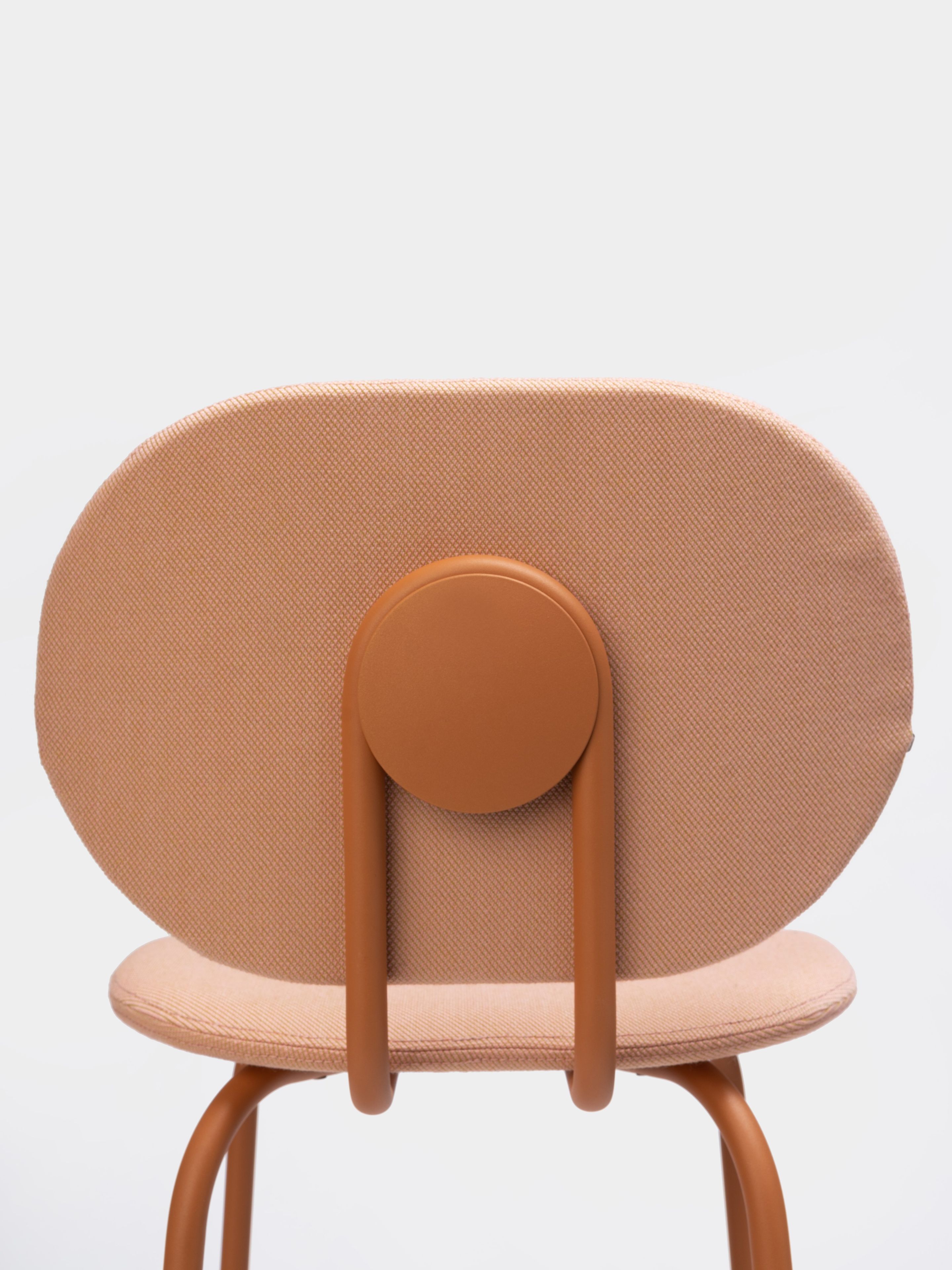 Высокий стальной стул со спинкой с мягким сиденьем ONDARRETA Hari ARCH-00057983 - Вид №6