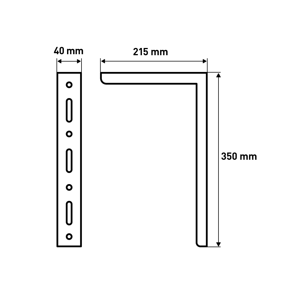 Кронштейн  Модерн 1, 215x350x40 мм, черный LJPS0142 Public Steel Россия  - Вид №5