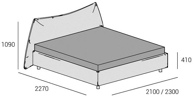 Dall'Agnese Кровать из ткани с мягким изголовьем sun-id-1379114 - Вид №2