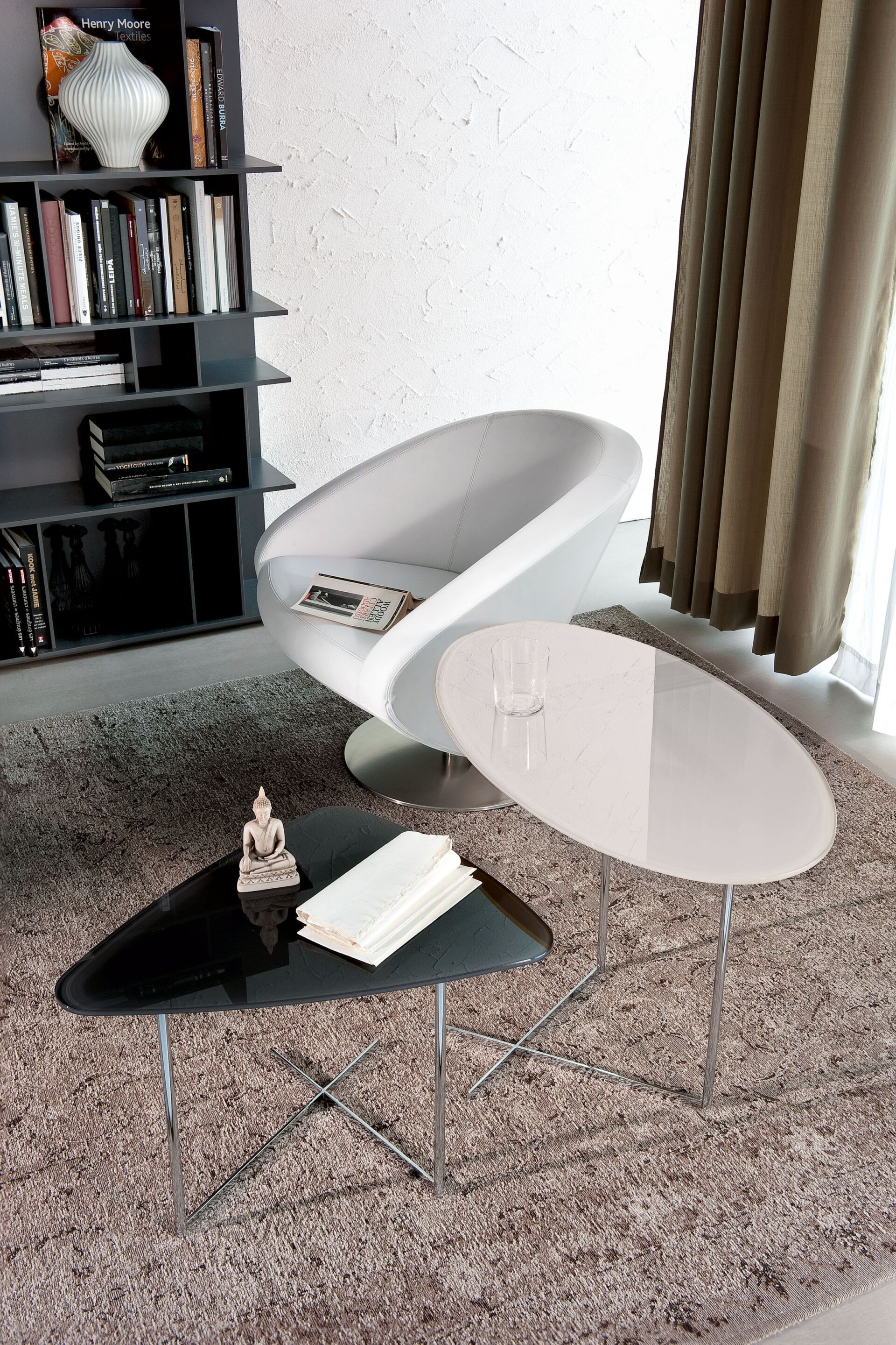 Журнальный столик из стали и хрусталя Cattelan italia PAT ARCH-00133247 - Вид №2