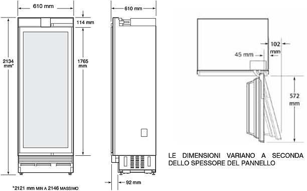 Sub-Zero Двухтемпературный холодильник из нержавеющей стали Cantine vino Icbiw-24  - Вид №6