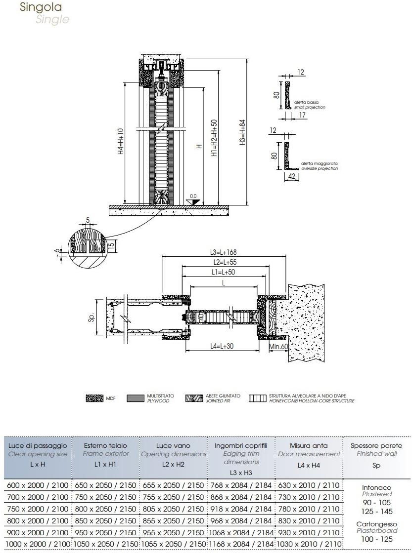 Scrigno Скрытая раздвижная дверь из ламината Comfort sun-id-1494322 - Вид №1