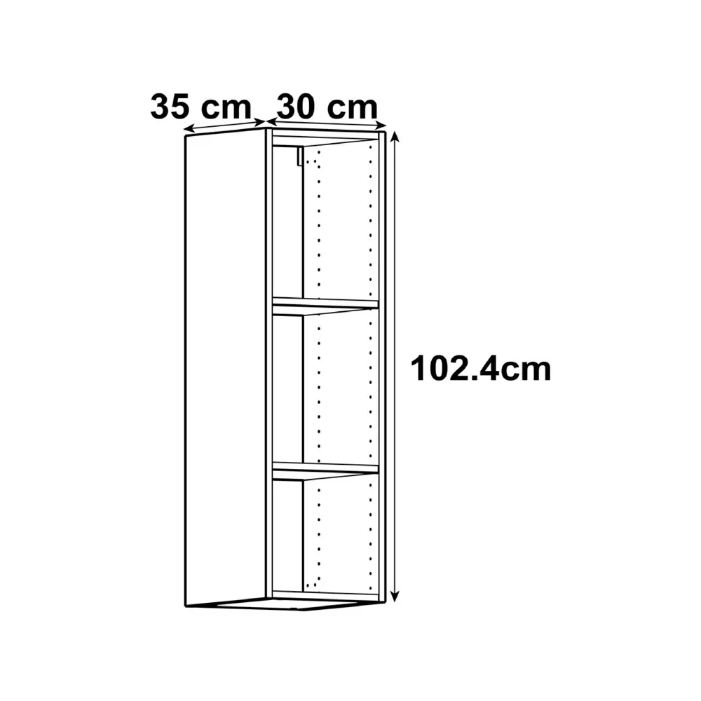 Каркас навесной Delinia ID 30x102.4x35 см, ЛДСП, цвет белый 82000279 STLM-2102482  - Вид №1