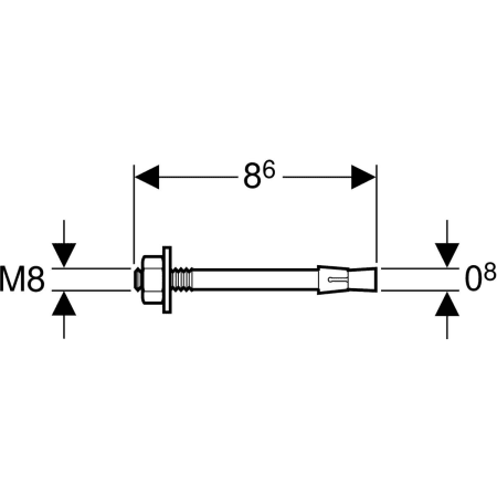 461.037.26.1 Анкер сверхпрочный Geberit Geberit  - Вид №2
