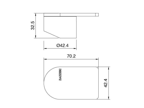 Нержавеющая сталь встраиваемые 2 отверстия однорычажный смеситель для душа Zazzeri Q316 ARCH-00152398 - Вид №2