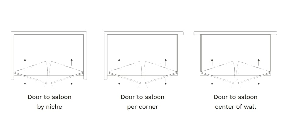 Алюминиевая и стеклянная душевая кабина с распашной дверью TAMANACO FPSL60 ARCH-00145491 - Вид №5