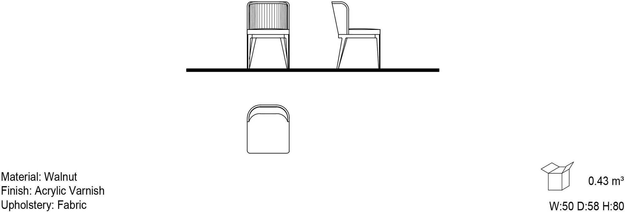 Mobi Стул из мягкой ткани Manhattan sun-id-1458721 - Вид №3