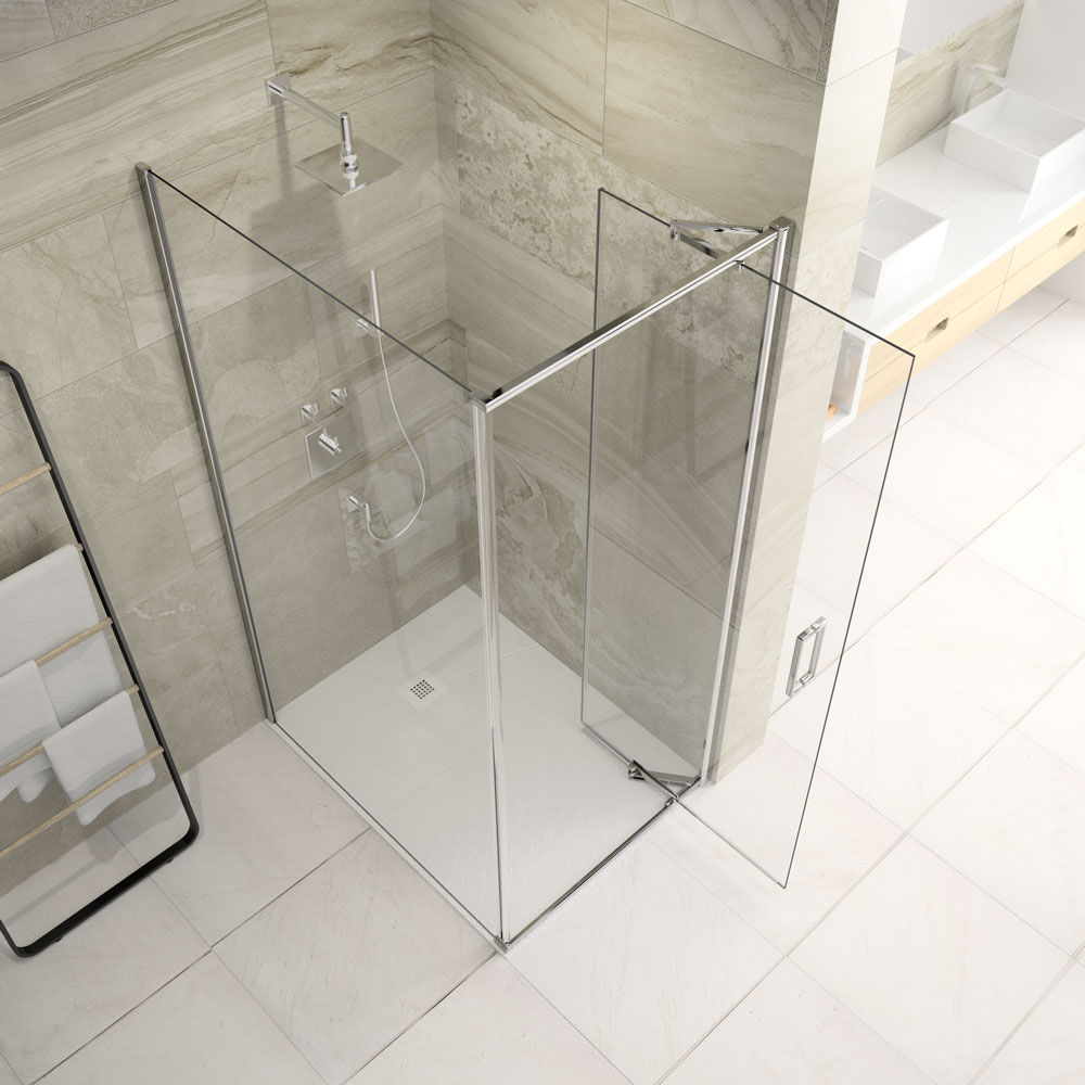 Торцевая панель для монтажа с дверью AR8SP80NF Merlyn Arysto Хромированный 