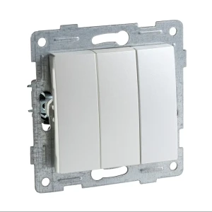 Выключатель встраиваемый Gusi Electric Ugra 3 клавиши цвет жемчуг