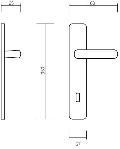Pasini Ручка из латуни на пластине с накладкой Pasha 3920 - Вид №3
