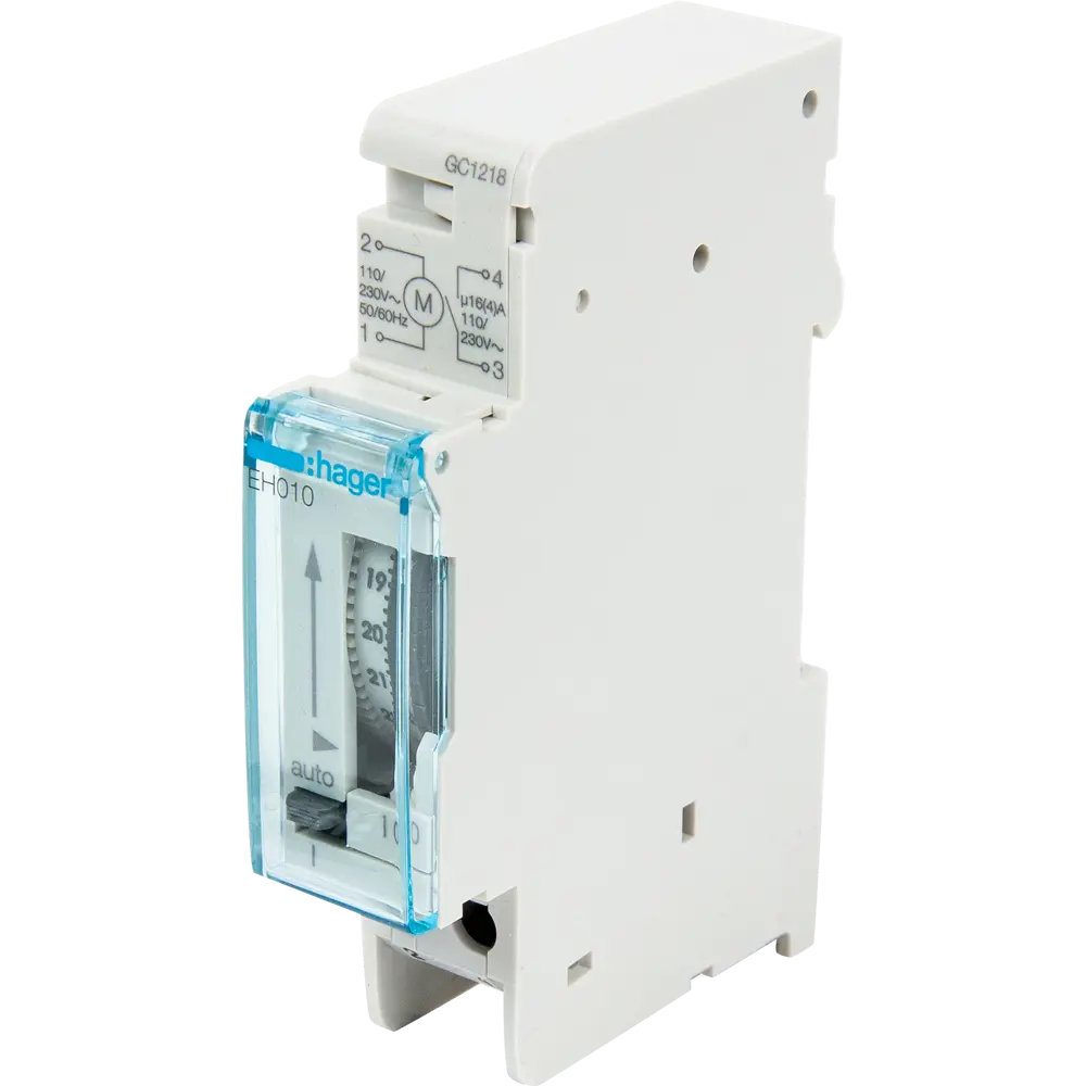 Таймер аналоговый суточный 1 модуль, 16 А HAGER STLM-2082075