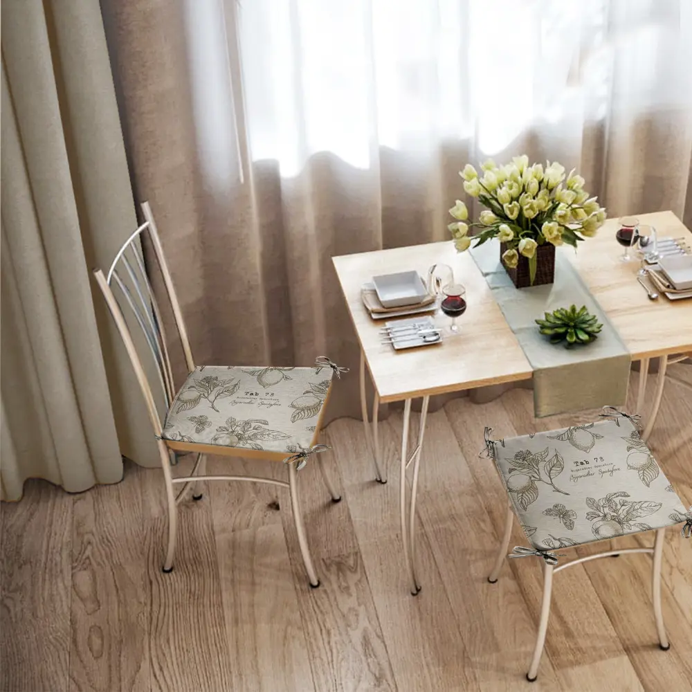 Галета на табурет "Лимоны" 35х35 см 82709348 STLM-2110276 LINEN WAY  - Вид №3