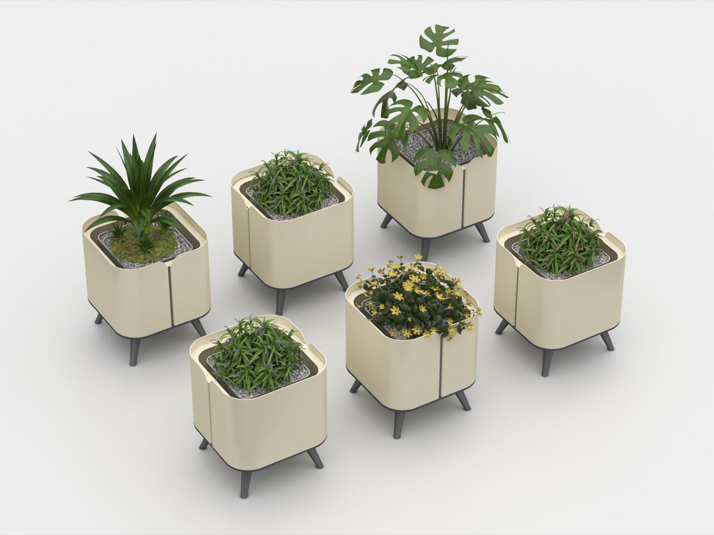 Оцинкованная стальная квадратная сеялка Viscio Urban Design ретро ARCH-00149309 - Вид №4