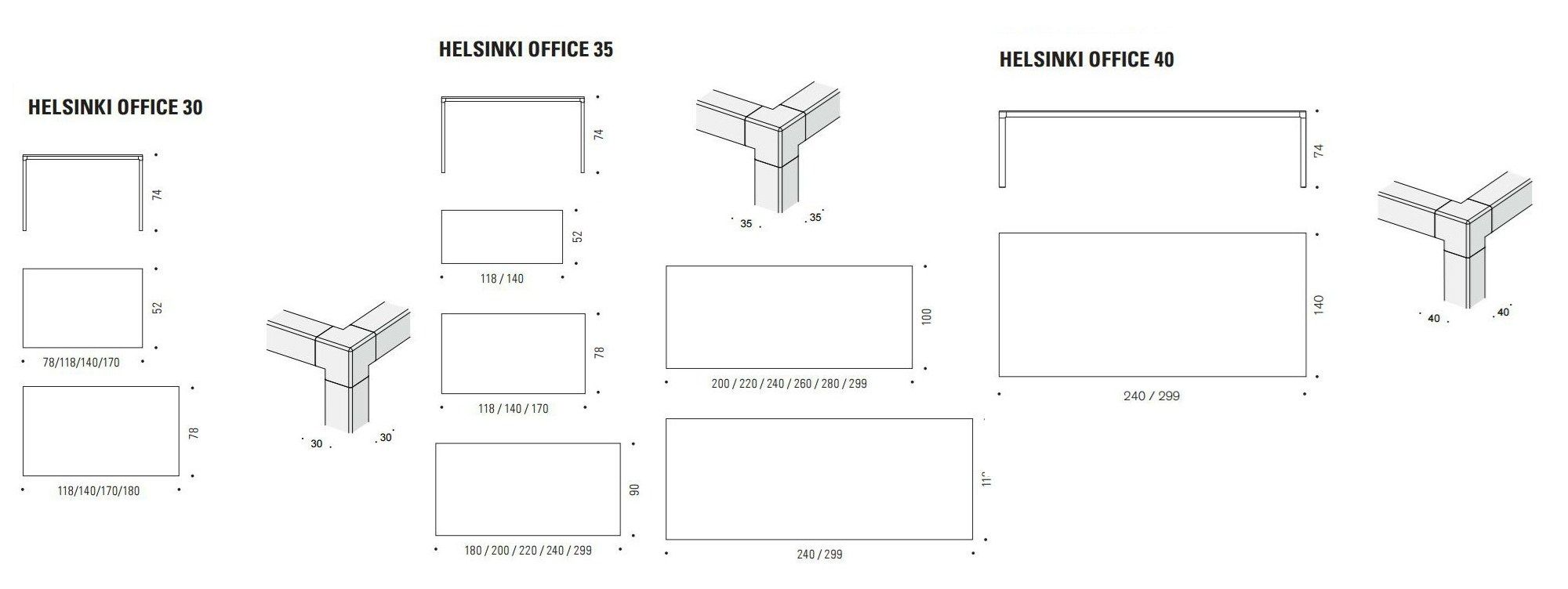 Прямоугольный стальной стол с ящиками Desalto HELSINKI ARCH-00133665 - Вид №6