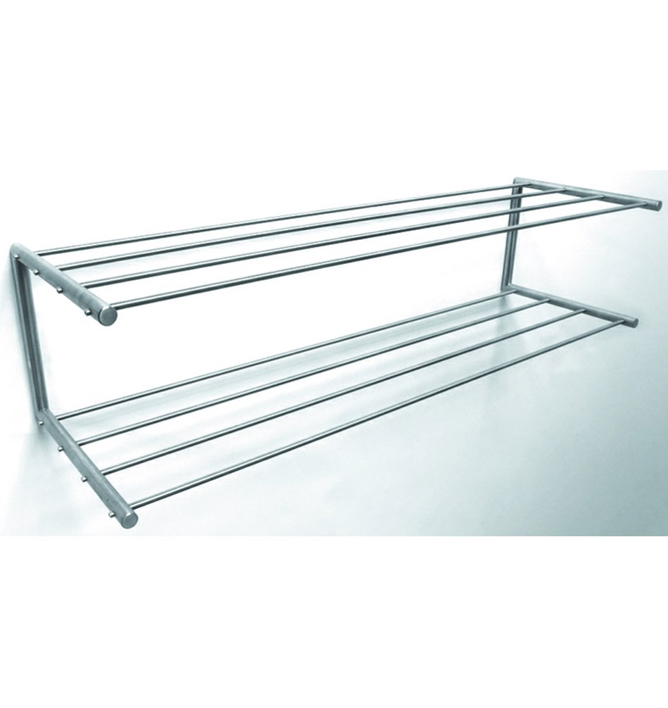 FROST Полка для обуви 2, 100cm » матовая. Нержавеющая сталь Матовый N1929-1  - Вид №5