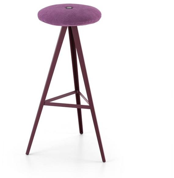 TrabA' Высокий стул с обивкой Aky 0122-h77-met-imb - Вид №1