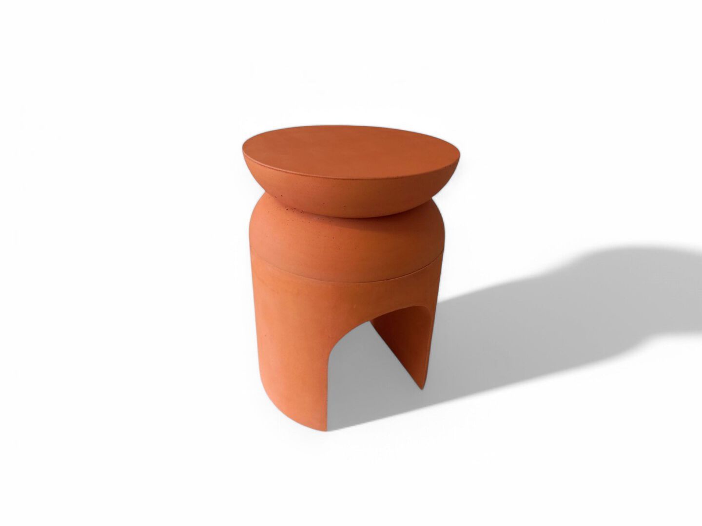 Бетонный круглый низкий журнальный столик URBI et ORBI Medius Terra ARCH-00127005 - Вид №1