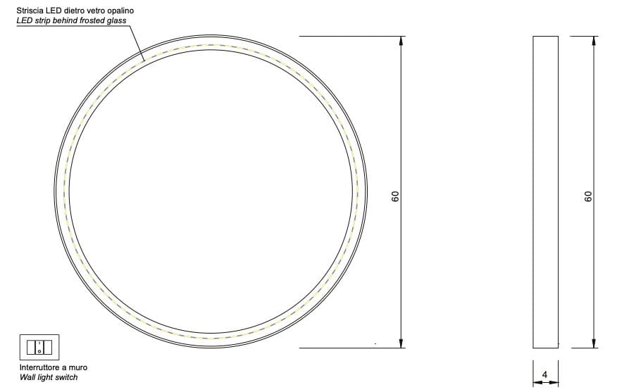 Круглое зеркало со встроенным освещением Nic Pastille ARCH-00054053 - Вид №4