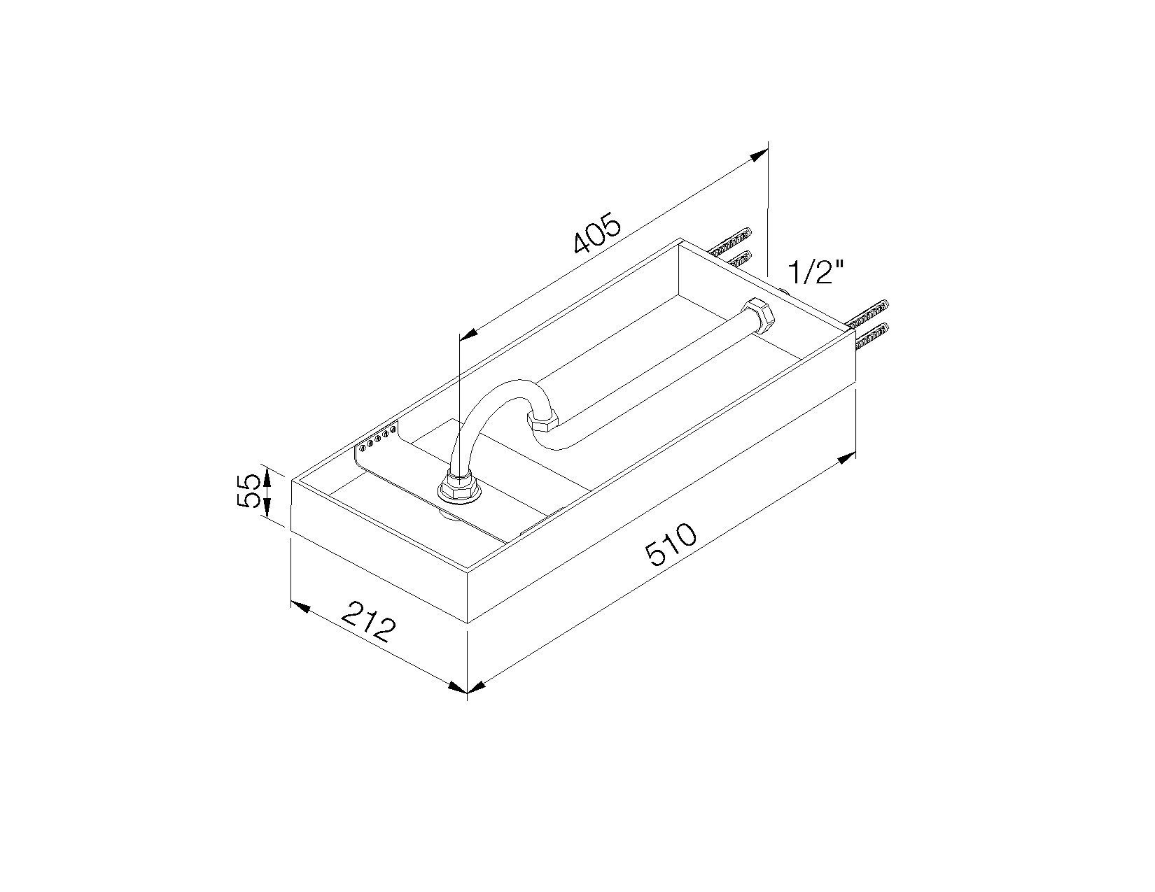 Настенный дождевой душ с системой защиты от накипи rvb ANDREW ARCH-00106568 - Вид №2