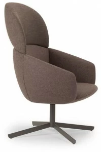 True Design Кресло из ткани с 4 спицами и высокой спинкой Not