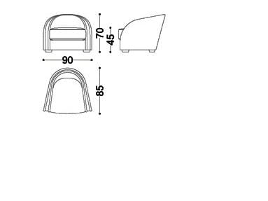 Кожаное кресло с подлокотниками OPERA CONTEMPORARY Carmen ARCH-00018354 - Вид №2