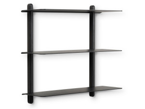 Стальной и деревянный настенный книжный шкаф