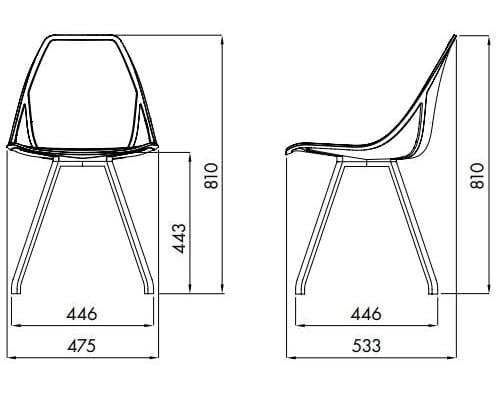 Стул из полипропилена ALMA DESIGN X Chair ARCH-00030709 - Вид №5