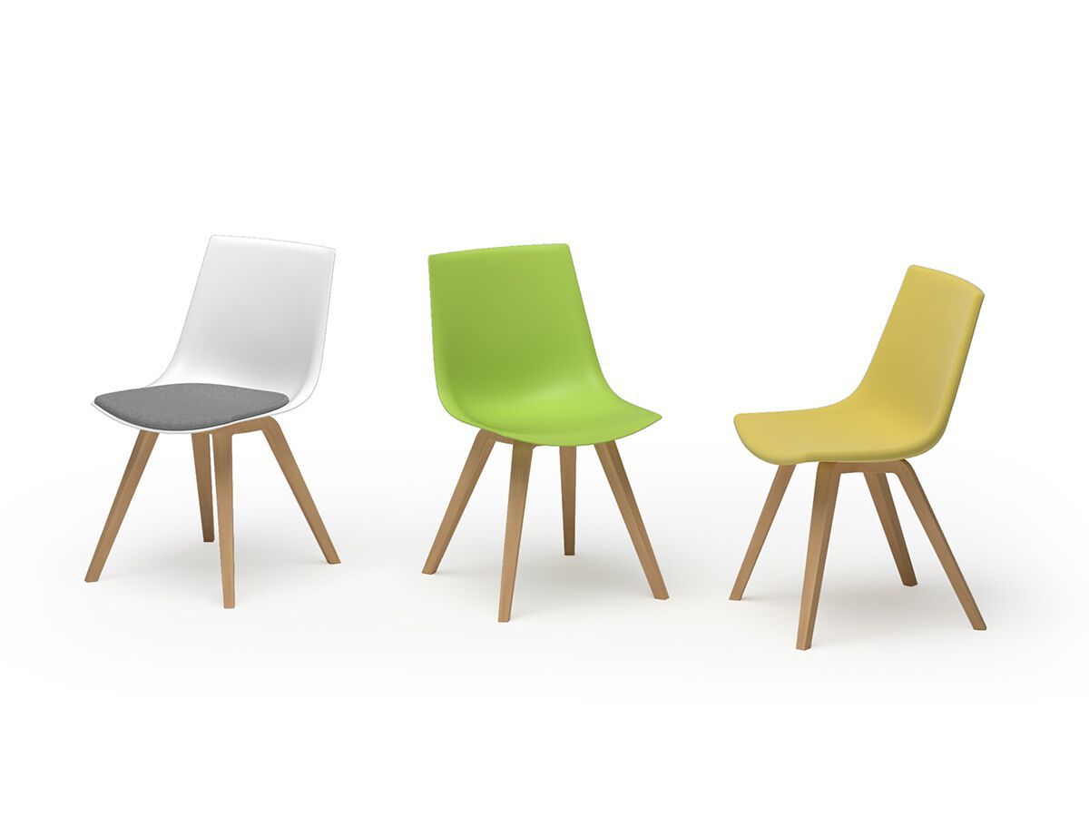 Пластиковый и деревянный стул для ресторана SCHNEEWEISS interior Blaq ARCH-00121402 - Вид №2