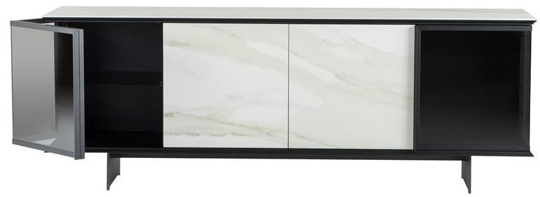Tonin Casa Комод из стекла и керамогранита с распашными дверцами sun-id-1422625 - Вид №2