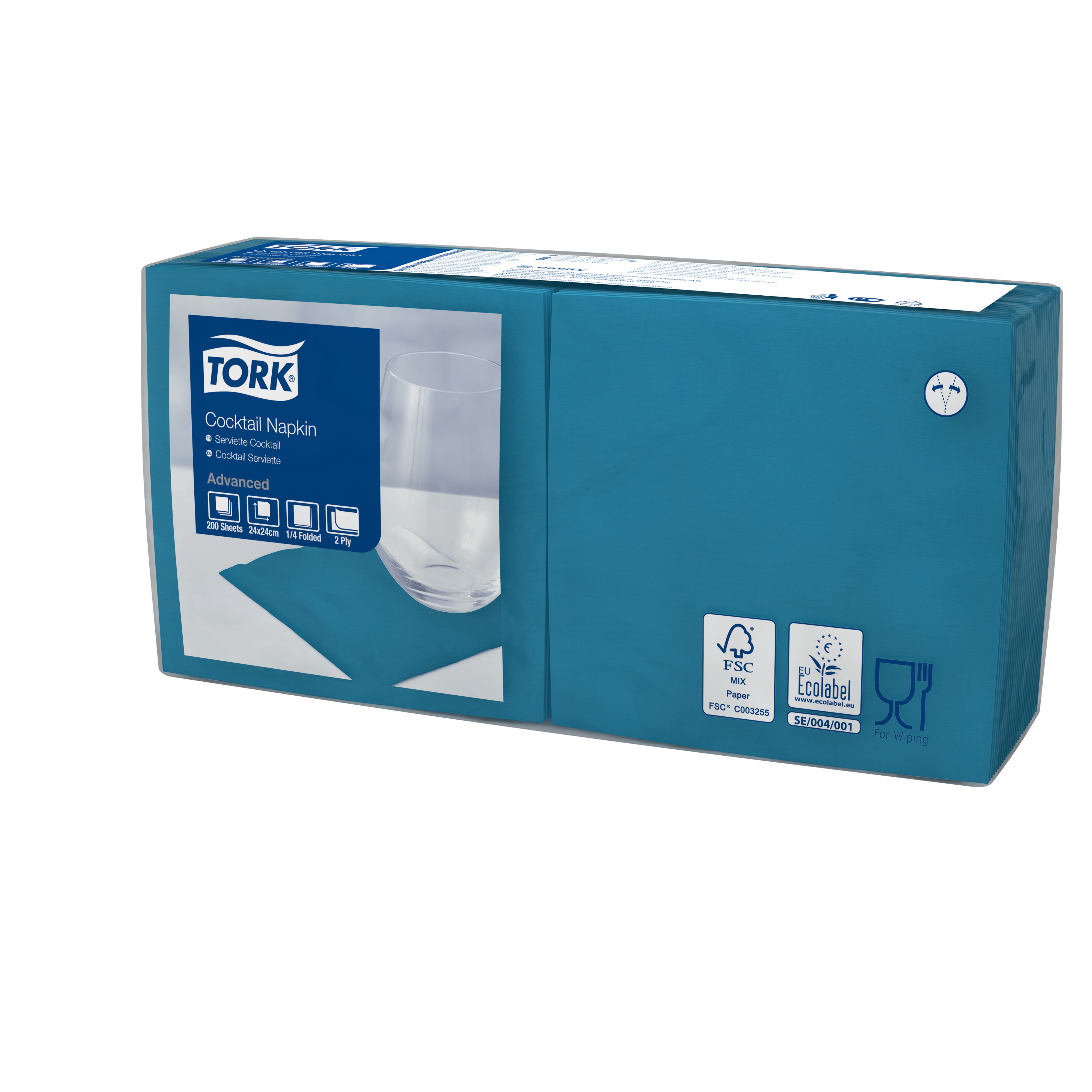 47783941 Салфетка для морского коктейля, сложения 1/4 Tork  - Вид №1