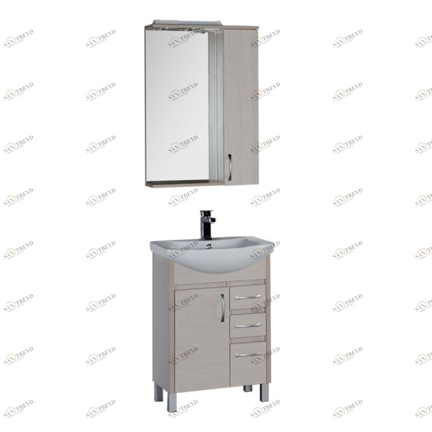 Комплект мебели Aquanet Донна 60 белый дуб (1 дверца 3 ящика) 00168942