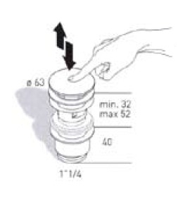 Донный клапан MIGLIORE с переливом ML.RIC-10.106.RA - медь, 'клик-клак'  - Вид №4