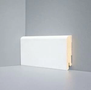 Плинтус Deartio White Art Мдф, Белый, Под Покраску W 02-80 МДФ+эмаль 2050х80 мм.