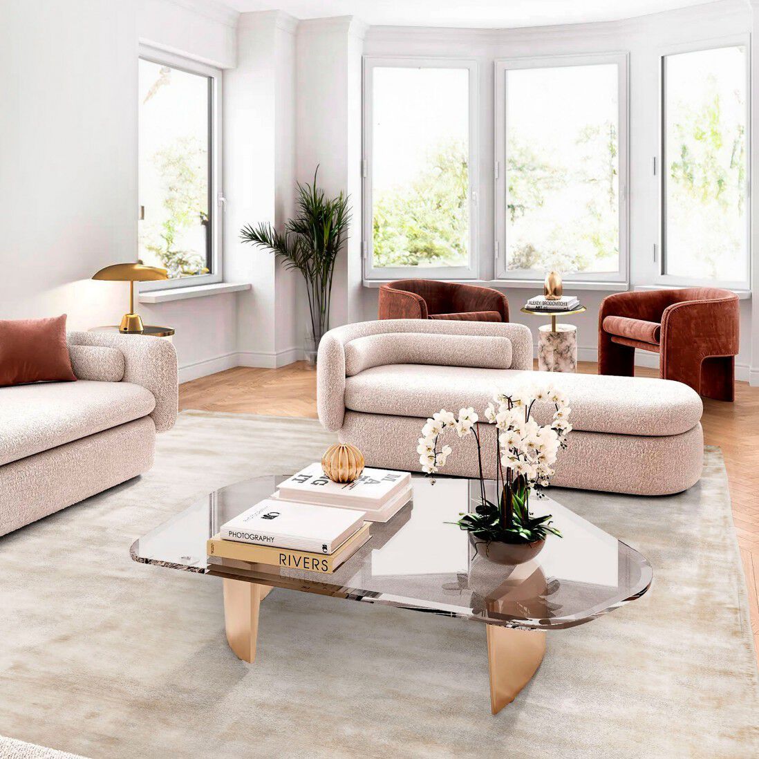 Сплошной цвет прямоугольный ковер Ademi Exclusive ARCH-00007512 - Вид №3