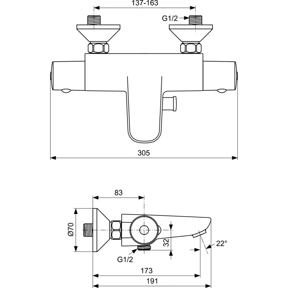 Термостат для ванны Ideal Standard Ceratherm A5550AA цвет хром 16423307 STLM-2186037 - Вид №4