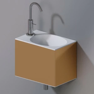 L311T0R1V1.250 Подвесная раковина настенная прямоугольная A. e T. Italia IDEA золотая