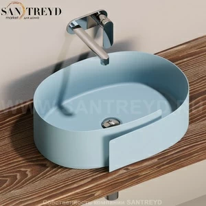 RL56L5014 Накладная раковина на столешницу  овальная Ceramica Flaminia Roll