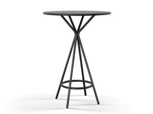 Высокий круглый стол из стали с порошковым покрытием