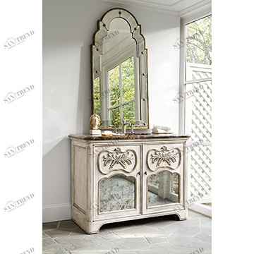 Тумбочка, большая (от 37 до 59,5) 08989-110-411 Laurel Sink Chest - White Ambella 