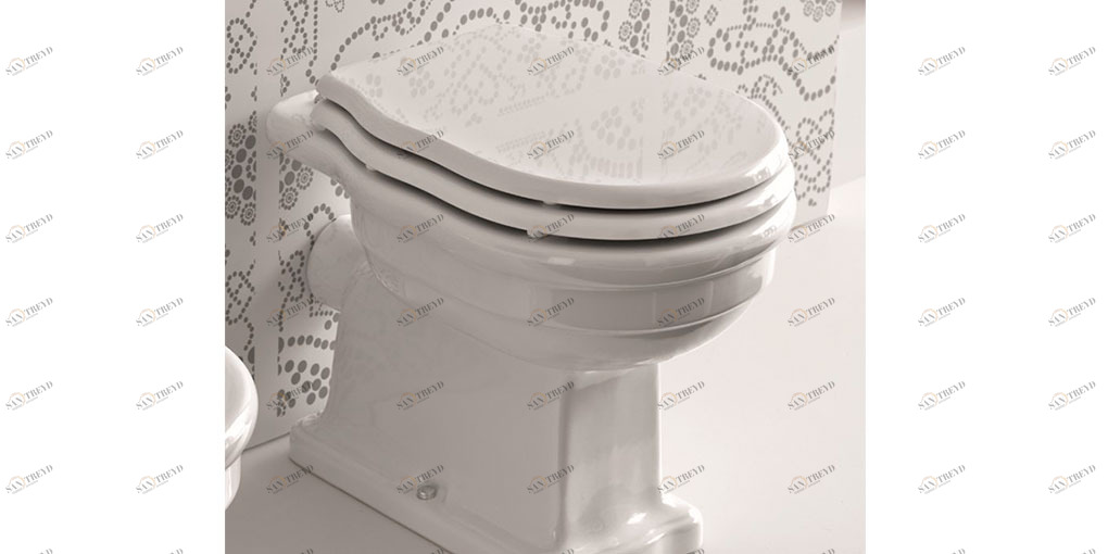 D10 Приставной унитаз напольный Белый Ceramica Hidra ELLADE Италия