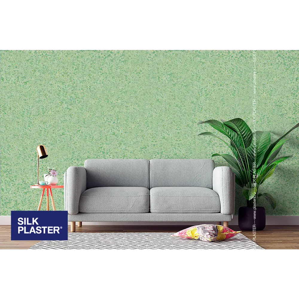 Жидкие обои Silk Plaster Absolute А423 1.3 кг цвет салатовый 82736053 STLM-2174014  - Вид №3
