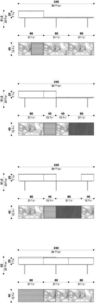 ACERBIS Низкая консоль из дерева и мрамора Moodboard sun-id-1383678 - Вид №4