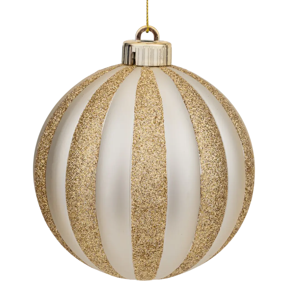 Набор елочных шаров KREAFORTA золотистые с блестками 38 шт (диаметр 4-12 см) 89420562 STLM-1583448 - Вид №6