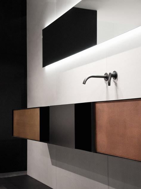 Moab80 Подвесная тумба под умывальник из листового металла с дверцами Zero20 sun-id-1432022 - Вид №3