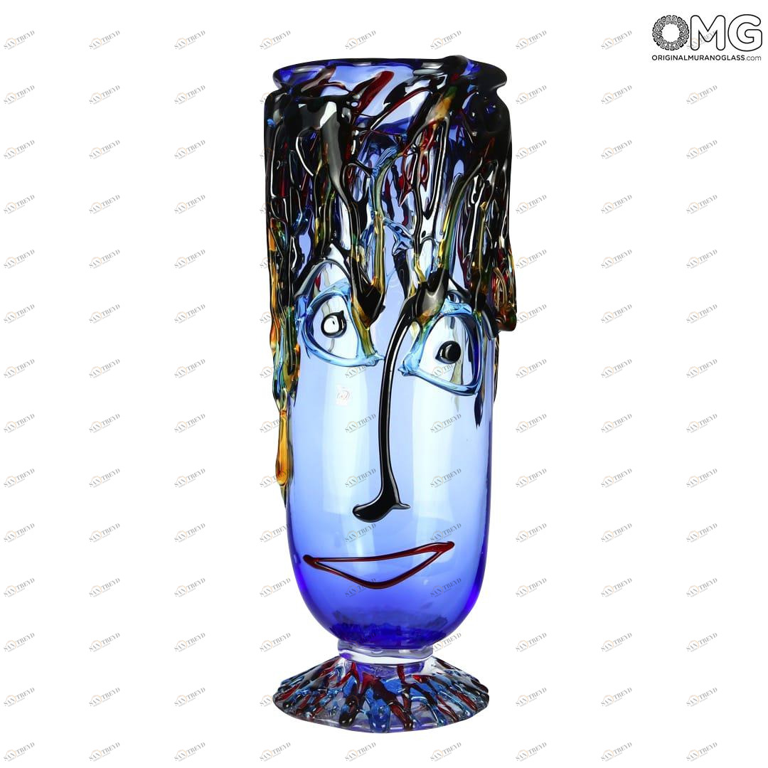 2776 ORIGINALMURANOGLASS Ваза Musana Face - Vetro di Murano 22 см 